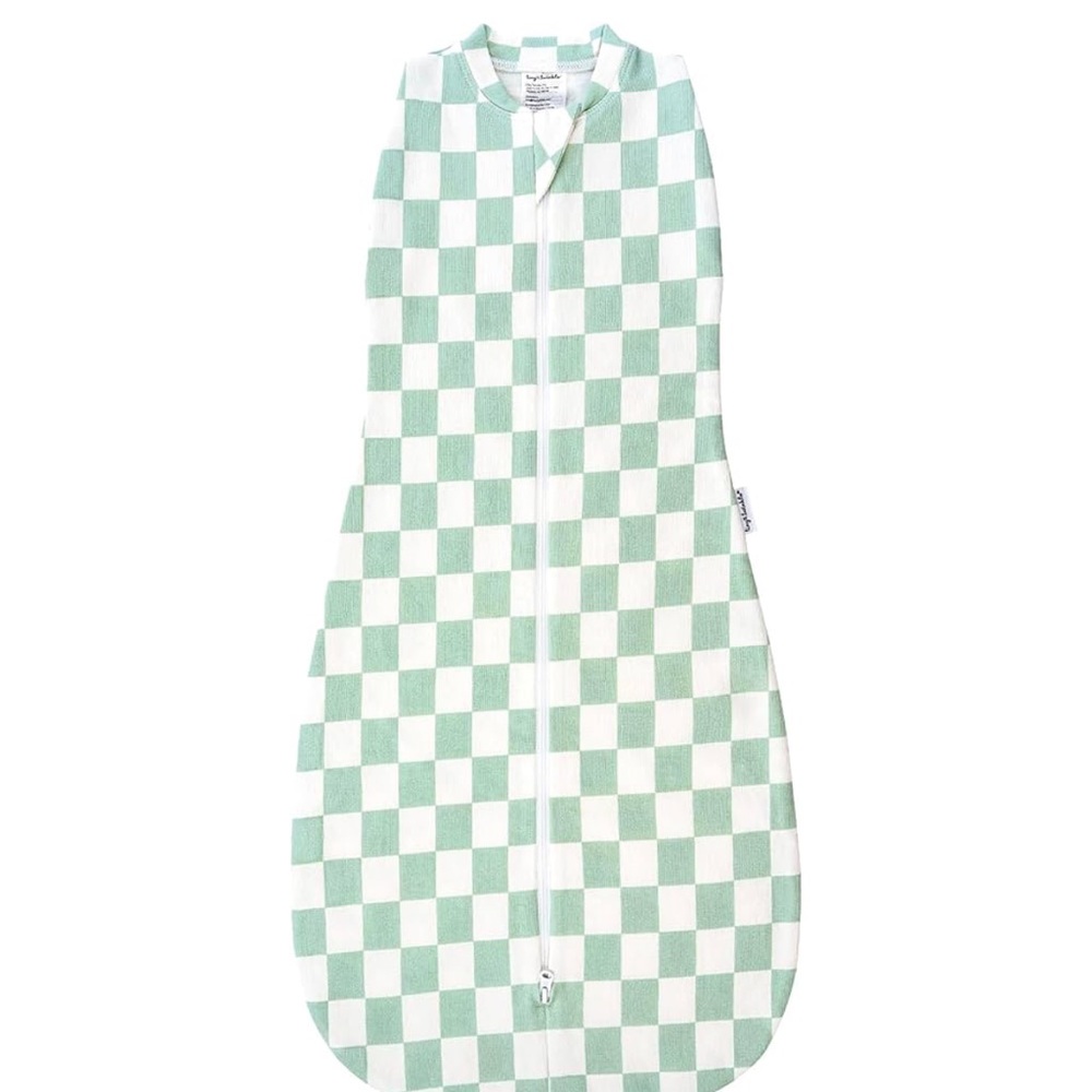 Mint Green Checkered Baby sleep sack